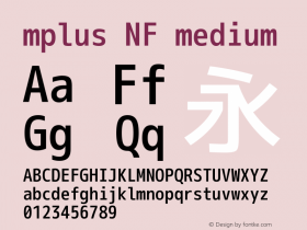 mplus NF medium Version 1.018;Nerd Fonts 0.8图片样张