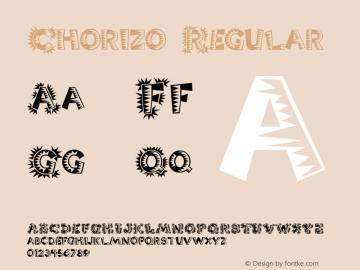 Chorizo Regular The IMSI MasterFonts Collection, tm 1995, 1996 IMSI (International Microcomputer Software Inc.) Font Sample