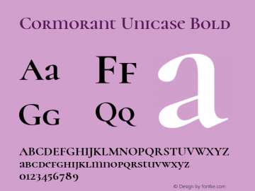 Cormorant Unicase Bold Version 2.005图片样张