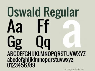 Oswald Regular Version 2.002; ttfautohint (v0.92.18-e454-dirty) -l 8 -r 50 -G 200 -x 0 -w 