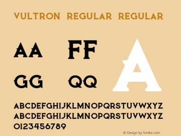 Vultron Regular Regular Version 1.000 Font Sample