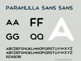 Parahlilla Sans Sans Version 1.000;PS 001.001;hotconv 1.0.56图片样张