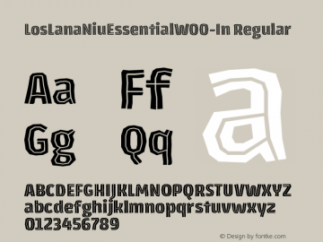 LosLanaNiuEssentialW00-In Regular Version 1.00 Font Sample