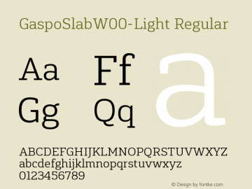 GaspoSlabW00-Light Regular Version 1.00图片样张