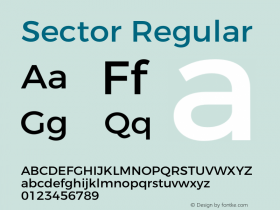 Sector Regular Version 1.200;PS 1.100;hotconv 1.0.88;makeotf.lib2.5.647800 Font Sample