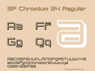 SF Chromium 24 Regular ver 1.0; 2000. Freeware for non-commercial use.图片样张