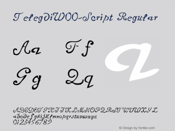 TelegdiW00-Script Regular Version 1.10 Font Sample