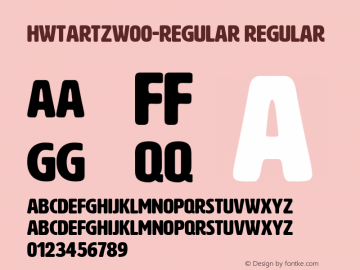 HWTArtzW00-Regular Regular Version 3.30 Font Sample