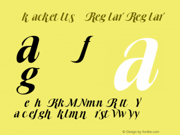 BookJacketAltsW90-Regular Regular Version 1.00 Font Sample