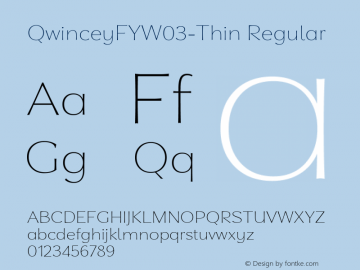 QwinceyFYW03-Thin Regular Version 1.00图片样张