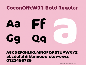 CoconOffcW01-Bold Regular Version 7.504 Font Sample