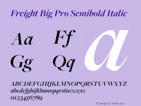 Freight Big Pro Semibold Italic Version 3.000图片样张