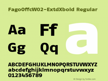 FagoOffcW02-ExtdXbold Regular Version 7.504图片样张