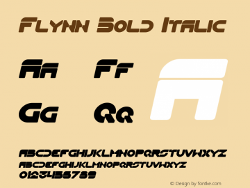 Flynn Bold Italic Version 2.00 May 20, 2016 Font Sample