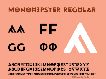 Monohipster Regular Version 1.000 Font Sample