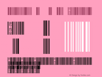 Barcode 3 of 9 Bold Italic Converter: Windows Type 1 Installer V1.0d.Font: V1.3图片样张