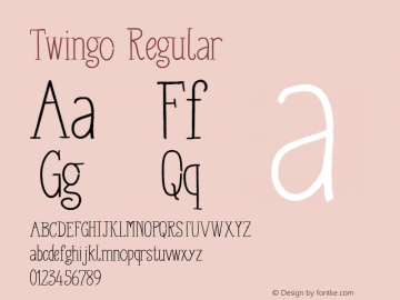 Twingo Regular Unknown图片样张