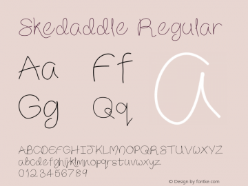 Skedaddle Regular Version 001.000图片样张