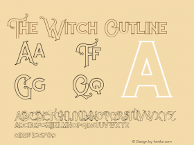 The Witch Outline Unknown Font Sample