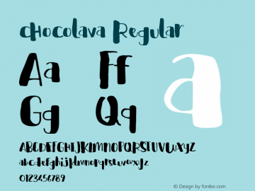 cHocolava Regular Version 1.000 Font Sample