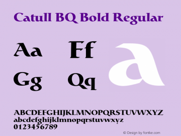 Catull BQ Bold Regular Version 001.000;Core 1.0.00;otf.5.02.2298;46.06MW图片样张