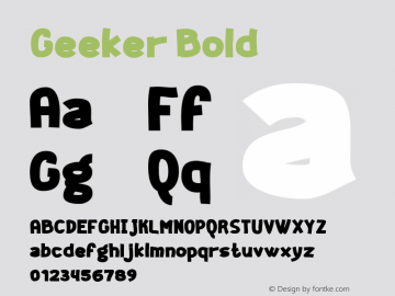 Geeker Bold Version 2.00图片样张