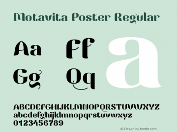 Motavita Poster Regular 001.000图片样张