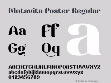 Motavita Poster Regular 001.000图片样张