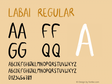 Labai Regular 1.000 Font Sample