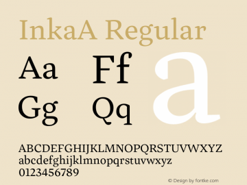 InkaA Regular Version 001.000;com.myfonts.easy.carnoky.inka.a-text-regular.wfkit2.version.4qNi图片样张