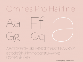 Omnes Pro Hairline Version 1.000图片样张