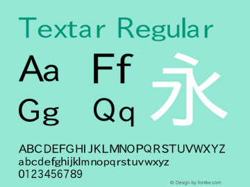 Textar Regular Version 0.2 Font Sample