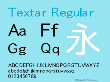 Textar Regular Version 0.2 Font Sample