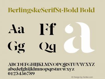 BerlingskeSerifSt-Bold Bold Version 1.001图片样张