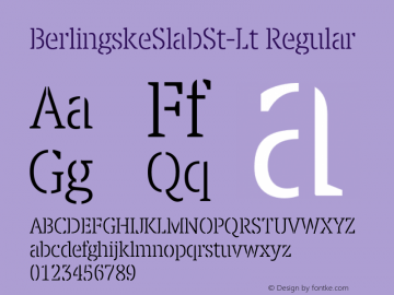 BerlingskeSlabSt-Lt Regular Version 1.001图片样张