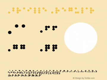 Braille Regular Version 1.0 Font Sample