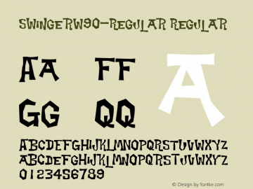 SwingerW90-Regular Regular Version 1.10 Font Sample