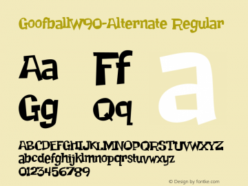 GoofballW90-Alternate Regular Version 1.00 Font Sample