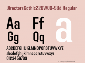 DirectorsGothic220W00-SBd Regular Version 1.00 Font Sample