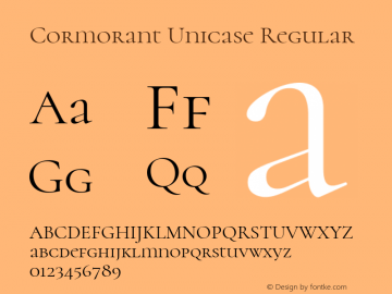 Cormorant Unicase Regular Version 2.006图片样张