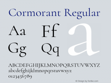 Cormorant Regular Version 2.006图片样张