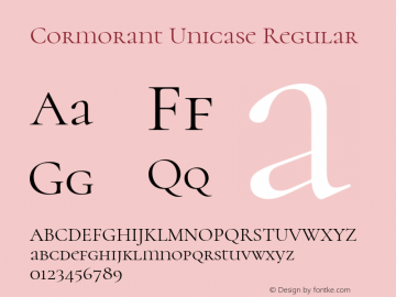 Cormorant Unicase Regular Version 2.006图片样张