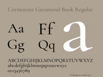 Cormorant Garamond Book Regular Version 2.006;PS 002.006;hotconv 1.0.88;makeotf.lib2.5.64775图片样张