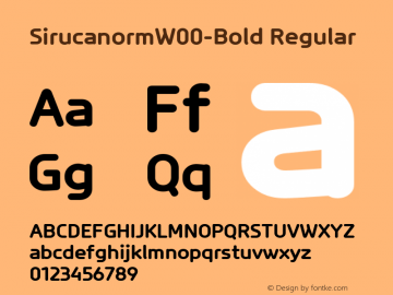 SirucanormW00-Bold Regular Version 1.00图片样张