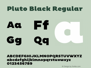 Pluto Black Regular Version 1.000图片样张