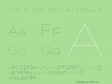Mark SC Offc Pro Hairline Regular Version 7.504; 2013; Build 1022图片样张