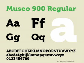 Museo 900 Regular 2.002 Font Sample