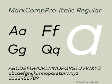 MarkCompPro-Italic Regular Version 7.504; 2013; Build 1021图片样张