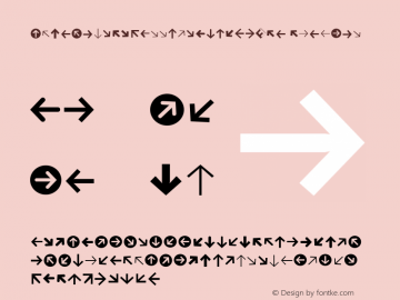 Dingbats2.0Arrows1OTW95-Rg Regular Version 7.504图片样张