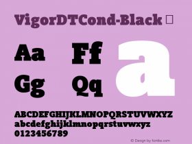 VigorDTCond-Black ☞ Version 1.00 CFF OTF. DTP Types Limited Sep 22 2006;com.myfonts.easy.dtptypes.vigor-dt.condensed-black-1000.wfkit2.version.2E3Z图片样张